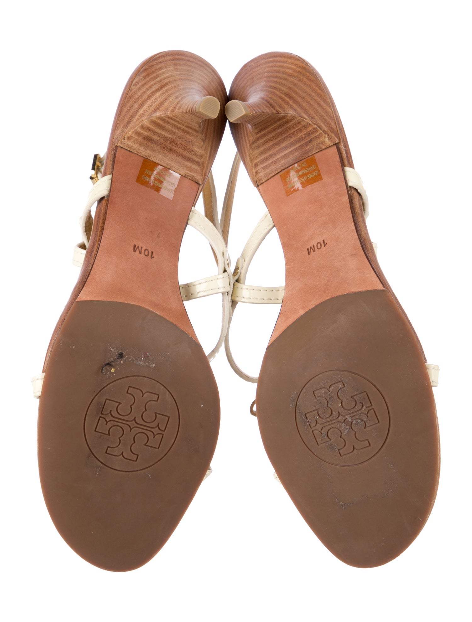 Tory Burch Leather Bow Accents Slingback Sandals
